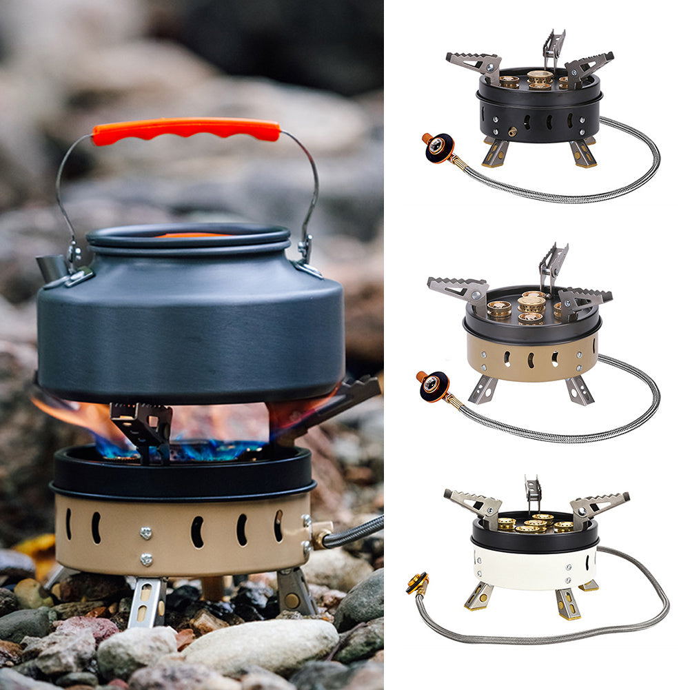 Portable Windproof Camping Gas Stove Holder Set