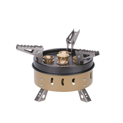 Portable Windproof Camping Gas Stove Holder Set