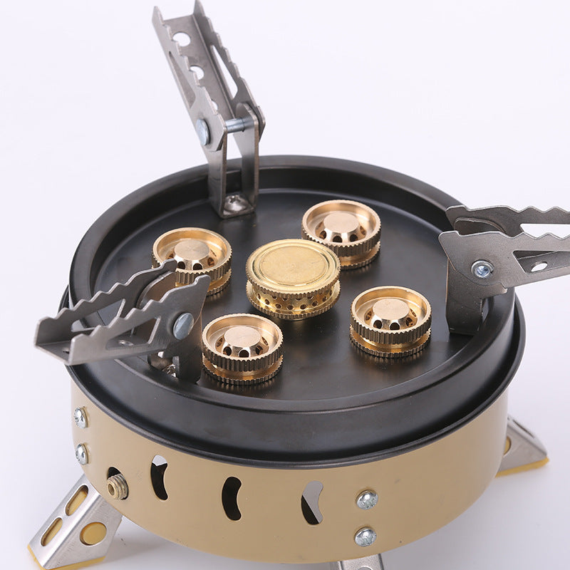 Portable Windproof Camping Gas Stove Holder Set