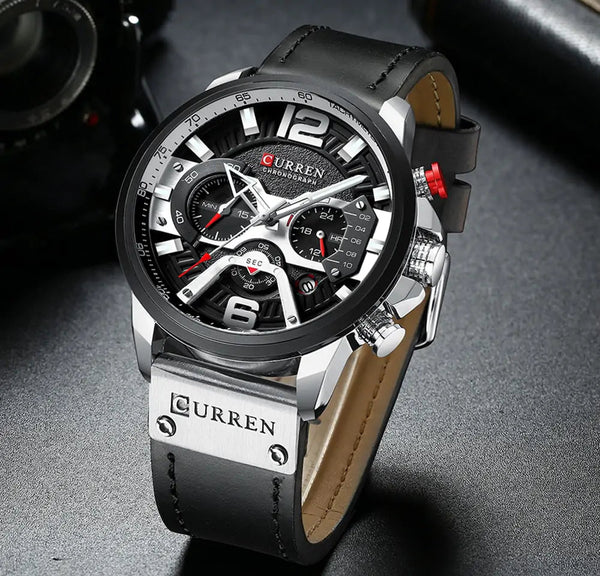 Timeless Military Leather Watch